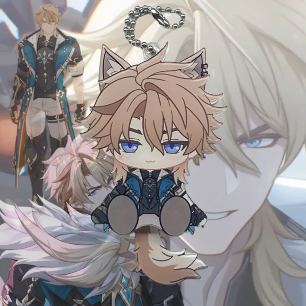 Waggy Genshin Durin Genshin Flins Genshin Varka Waggy Tail & Ears Genshin Impact Keychain