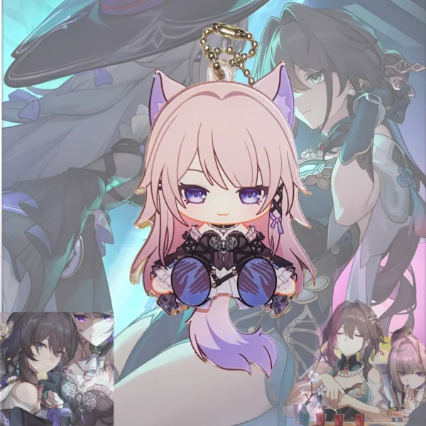 Waggy HSR The Herta Madam Herta HSR Ruan Mei HSR Lil Herta Waggy Tail & Ears Honkai Star Rail Keychain