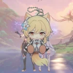 Waggy Genshin Aether Genshin Lumine Genshin Waggy Tail & Ears Genshin Impact Keychain