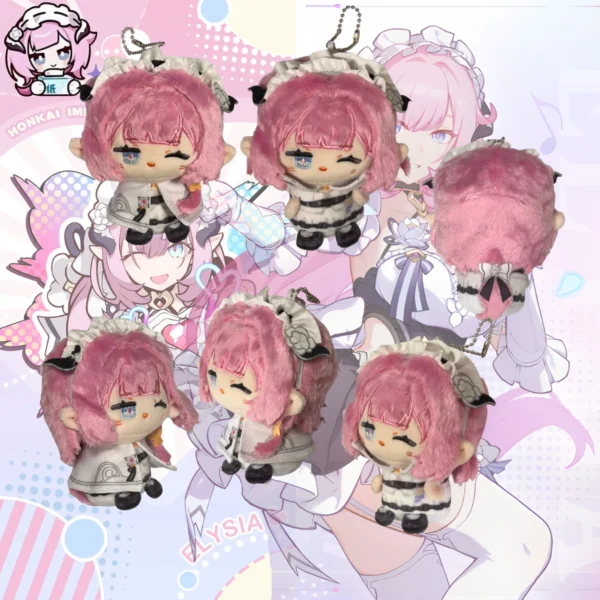 Small Honkai Impact 3rd Elysia Plushie 12cm 4.7inch Honkai Impact Elysia Maid Plushie