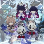 Waggy Genshin Columbina Genshin Sandrone Genshin Arlecchino Waggy Tail & Ears Genshin Impact Keychain