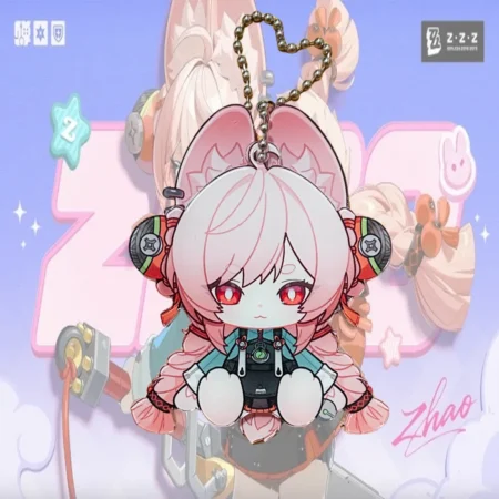 ZZZ Zhao Keychain Zenless Zone Zero Zhao Waggy Tail & Ears Keychain