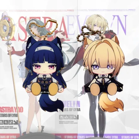 ZZZ Stars of Lyra Keychain Astra Yao Evelyn Waggy Tail & Ears Zenless Zone Zero Keychain