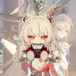 Waggy Genshin Nicole Genshin Alice Genshin Waggy Tail & Ears Genshin Impact Keychain