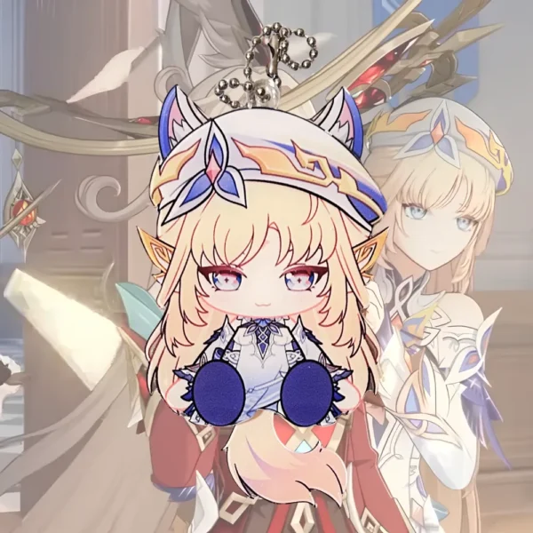 Waggy Genshin Nicole Genshin Alice Genshin Waggy Tail & Ears Genshin Impact Keychain