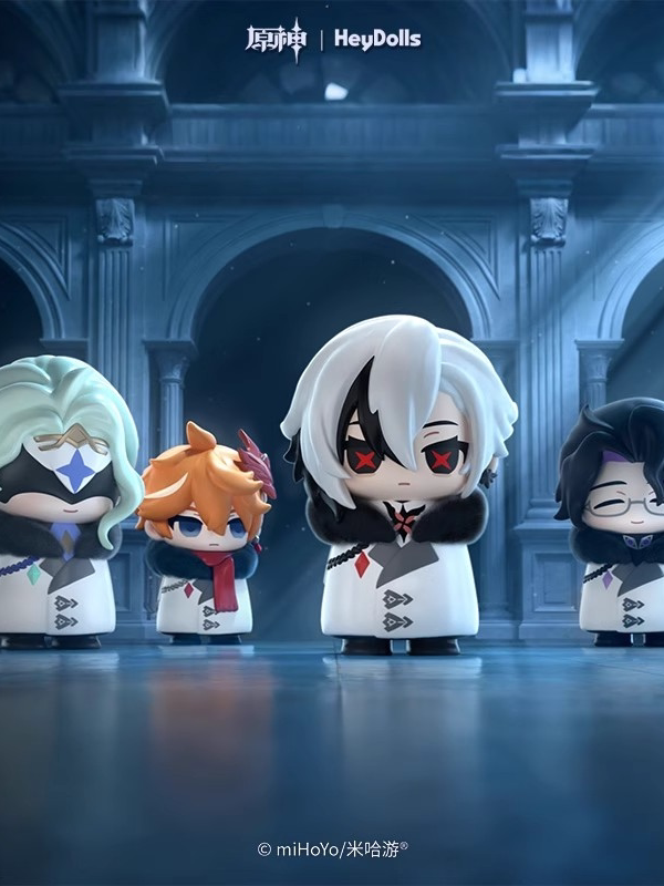 Official Genshin Merch Fatui Harbingers Chibi Blind Box Genshin Impact Figures
