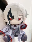 Genshin Arlecchino Plushie 40cm 15.7 Inches Cute Chibi Genshin Plushie (ᓀ‸ᓂ) Face