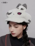 Official Genshin Impact Arlecchino Bunny Plush Beret Official Genshin Merch