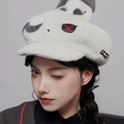 Official Genshin Impact Arlecchino Bunny Plush Beret Official Genshin Merch