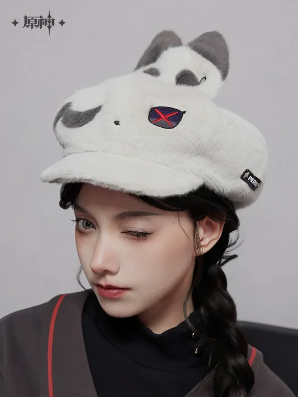 Official Genshin Impact Arlecchino Bunny Plush Beret Official Genshin Merch