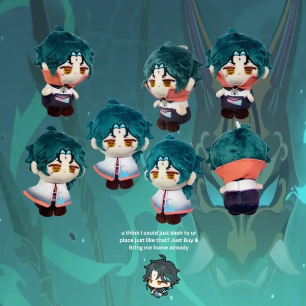 Genshin Impact Liyue Plushie Zhongli Plush Hu Tao Plush Zibai Keqing Ganyu Shenhe Xianyun Xiao Gaming Baizhu Genshin Merch