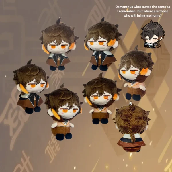 Genshin Impact Liyue Plushie Zhongli Plush Hu Tao Plush Zibai Keqing Ganyu Shenhe Xianyun Xiao Gaming Baizhu Genshin Merch